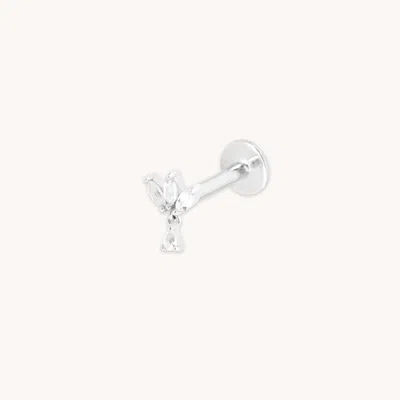 Astrid &amp; Miyu Marquise Fan Charm Piercing Stud In Metallic
