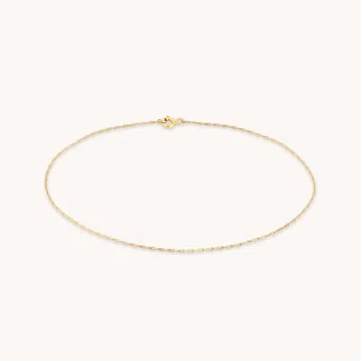 Astrid &amp; Miyu Marylebone Chain Anklet In Solid Gold