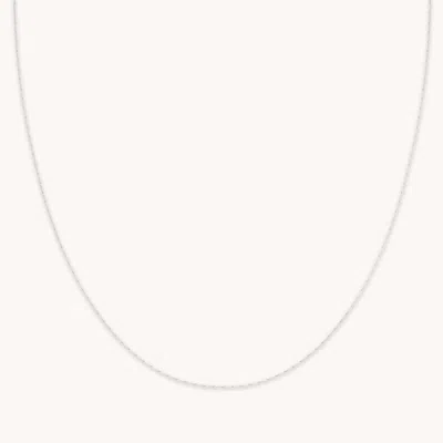 Astrid &amp; Miyu Marylebone Chain Necklace In Solid White Gold In Metallic
