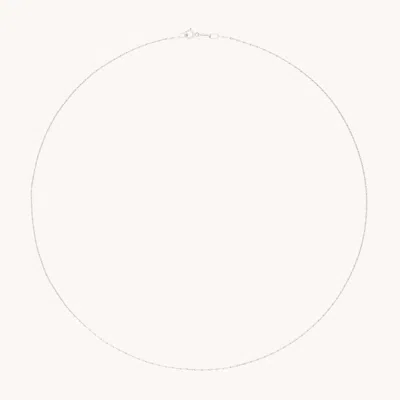Astrid &amp; Miyu Marylebone Story Chain Necklace In Solid White Gold