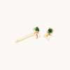 Astrid &amp; Miyu May Birthstone Earrings In Solid Gold