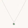 Astrid &amp; Miyu May Birthstone Necklace In Solid White Gold