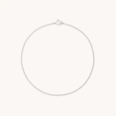 Astrid &amp; Miyu Miyu Chain Bracelet In Solid White Gold In Metallic