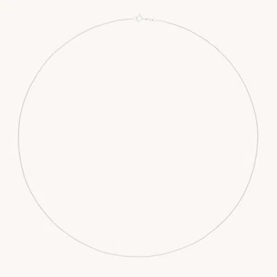 Astrid &amp; Miyu Miyu Chain Necklace In Solid White Gold In Metallic