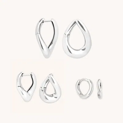 Astrid &amp; Miyu Molten Gift Set In Silver