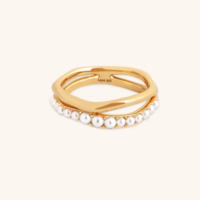 Astrid &amp; Miyu Molten Illusion Pearl Ring