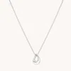 Astrid &amp; Miyu Molten Pendant Necklace In Silver