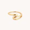 Astrid &amp; Miyu Molten Wrap Ring In Gold