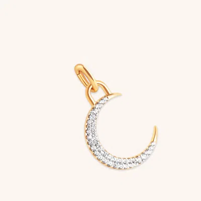 Astrid &amp; Miyu Moon Charm In Gold