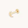 Astrid &amp; Miyu Moon Piercing Stud In Solid Gold