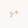 Astrid &amp; Miyu Moonstone Cluster Piercing Stud In Solid Gold