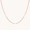 Astrid &amp; Miyu Navette Charm Necklace In Rose Gold
