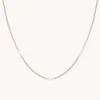 Astrid &amp; Miyu Navette Charm Necklace In Silver