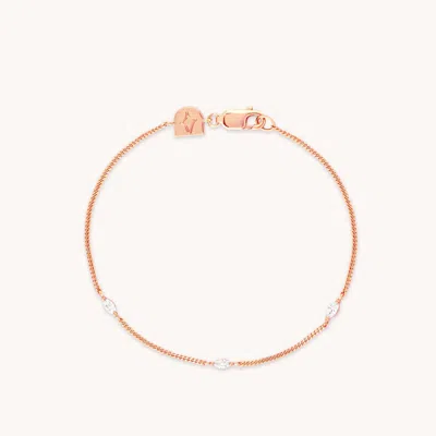 Astrid &amp; Miyu Navette Crystal Bracelet In Gold