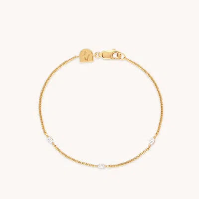 Astrid &amp; Miyu Navette Crystal Bracelet In Gold