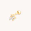 Astrid &amp; Miyu Navette Fan Barbell Piercing Earring In Gold | Jewellery By  | Earrings For Upper E