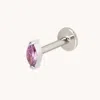 Astrid &amp; Miyu New Titanium Amethyst Cz Marquise Piercing Stud