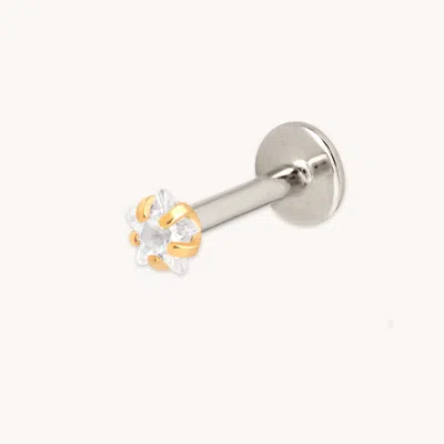 Astrid &amp; Miyu New Titanium Cz Star Piercing Stud In Multi