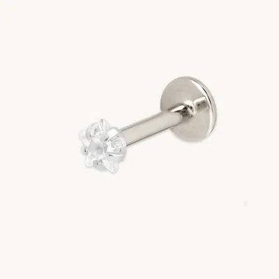Astrid &amp; Miyu New Titanium Cz Star Piercing Stud In Metallic