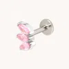 Astrid &amp; Miyu New Titanium Pink Cz Marquise Fan Piercing Stud