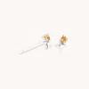 Astrid &amp; Miyu November Birthstone Earrings In Solid White Gold