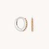 Astrid &amp; Miyu November Birthstone Huggies In Silver With Citrine Cz