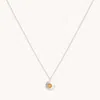 Astrid &amp; Miyu November Birthstone Necklace In Solid White Gold