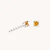 Astrid &amp; Miyu November Birthstone Stud Earrings In Silver With Citrine Cz | Jewelry By Astrid &a