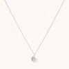 Astrid &amp; Miyu October Birthstone Necklace In Solid White Gold