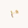 Astrid &amp; Miyu Ombré Wave Piercing Stud In Solid Gold | No Size | Mother's Day Gift | Jewelry By
