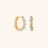 Astrid &amp; Miyu Opal Pear Bezel Hoops