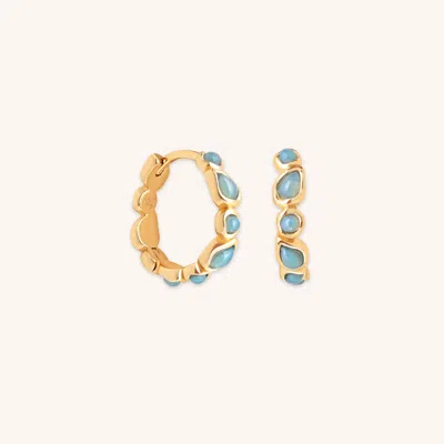 Astrid &amp; Miyu Opal Pear Bezel Hoops