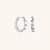 Astrid &amp; Miyu Opal Pear Bezel Hoops