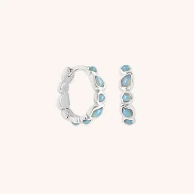 Astrid &amp; Miyu Opal Pear Bezel Hoops