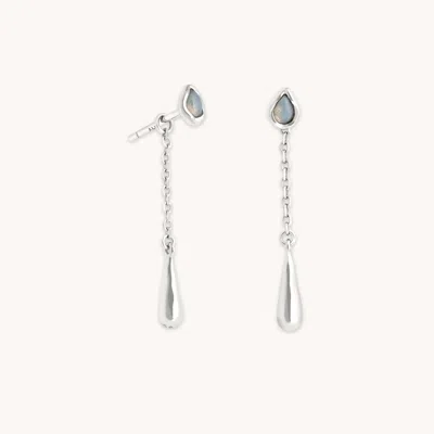Astrid &amp; Miyu Opal Pear Chain Studs