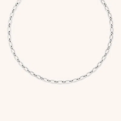 Astrid &amp; Miyu Open Link Necklace In Metallic