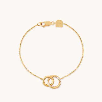 Astrid &amp; Miyu Orbit Crystal Bracelet In Gold