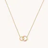 Astrid &amp; Miyu Orbit Crystal Chain Necklace 39-44cm In Gold | Jewellery By