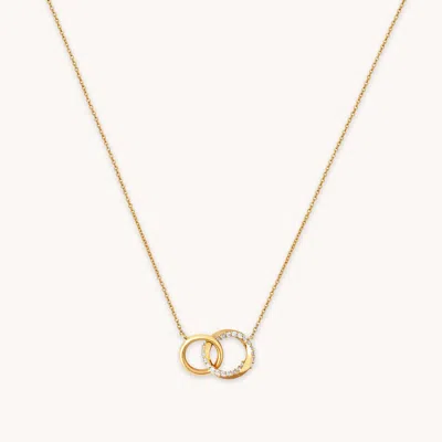 Astrid &amp; Miyu Orbit Crystal Chain Necklace 39-44cm In Gold | Jewellery By