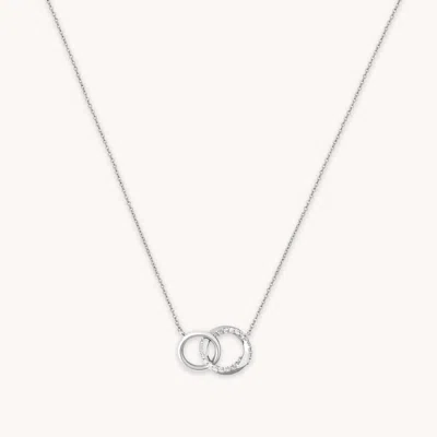 Astrid &amp; Miyu Orbit Crystal Chain Necklace 39-44cm In Silver | Jewellery By  In Metallic