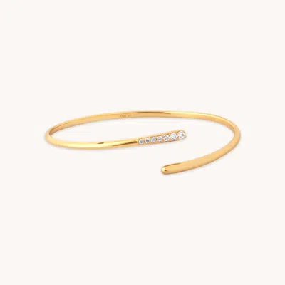 Astrid &amp; Miyu Orbit Crystal Cuff Bracelet In Gold | No Size | Mother's Day Gift | Jewelry By Ast