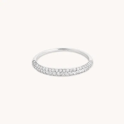 Astrid &amp; Miyu Pave Dome Ring In Gray
