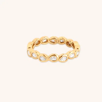Astrid &amp; Miyu Pear Bezel Band Ring