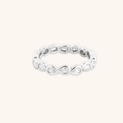 Astrid &amp; Miyu Pear Bezel Band Ring