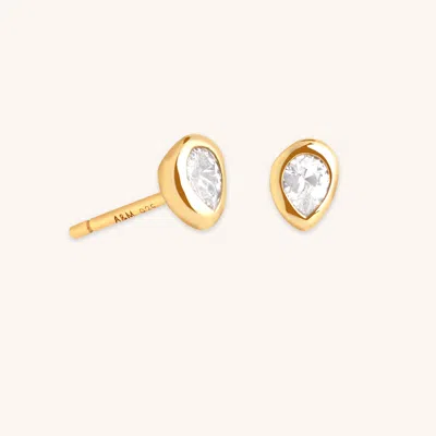 Astrid &amp; Miyu Pear Bezel Studs