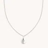 Astrid &amp; Miyu Pear Pendant Necklace In Silver