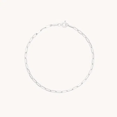 Astrid &amp; Miyu Piccadilly Story Chain Bracelet In Solid White Gold