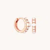 Astrid &amp; Miyu Radiant Pearl Huggies In Rose Gold