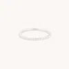 Astrid &amp; Miyu Ridged Band Ring In Solid White Gold