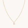 Astrid &amp; Miyu S Letter Initial Pave Pendant Necklace 39